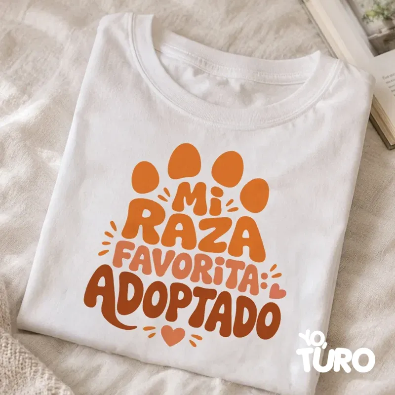 Polera Mi raza favorita: adoptado | Yo, Turo