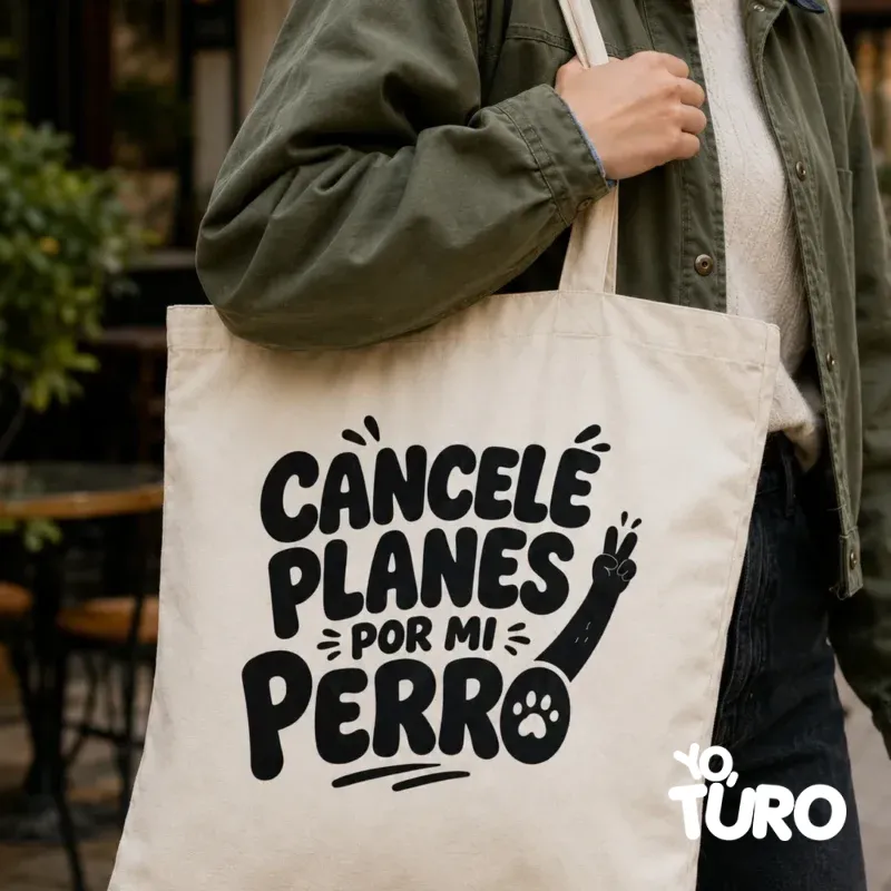 TOTE BAG — Cancelé planes por mi perro