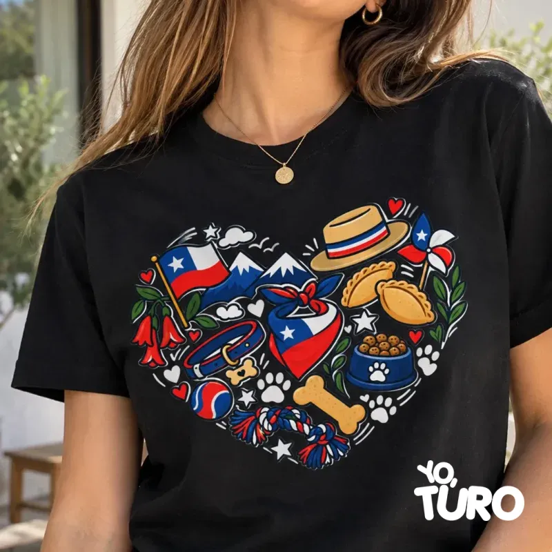 Polera Corazón Dieciochero | Yo, Turo