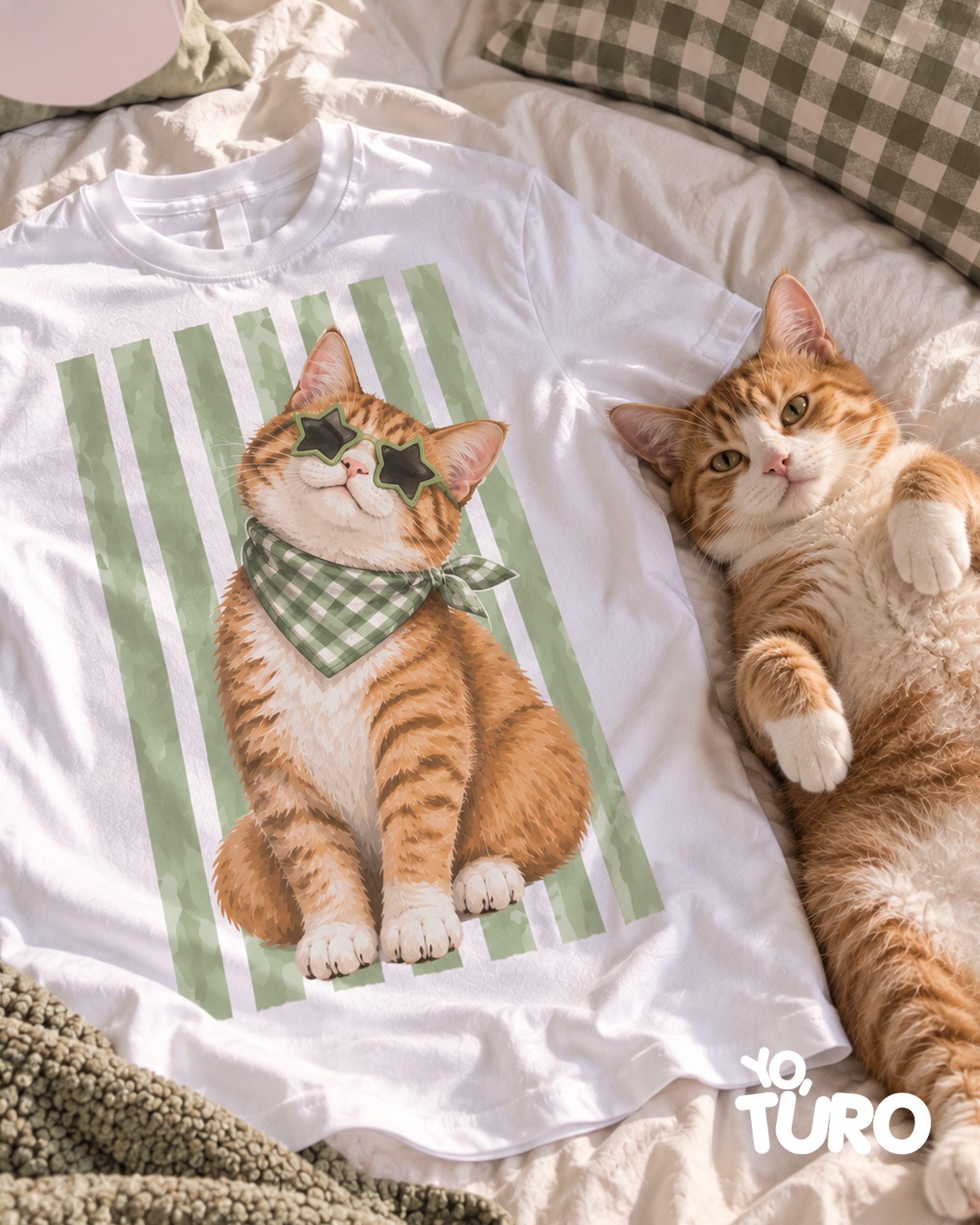 Ejemplo de polera personalizada de gato