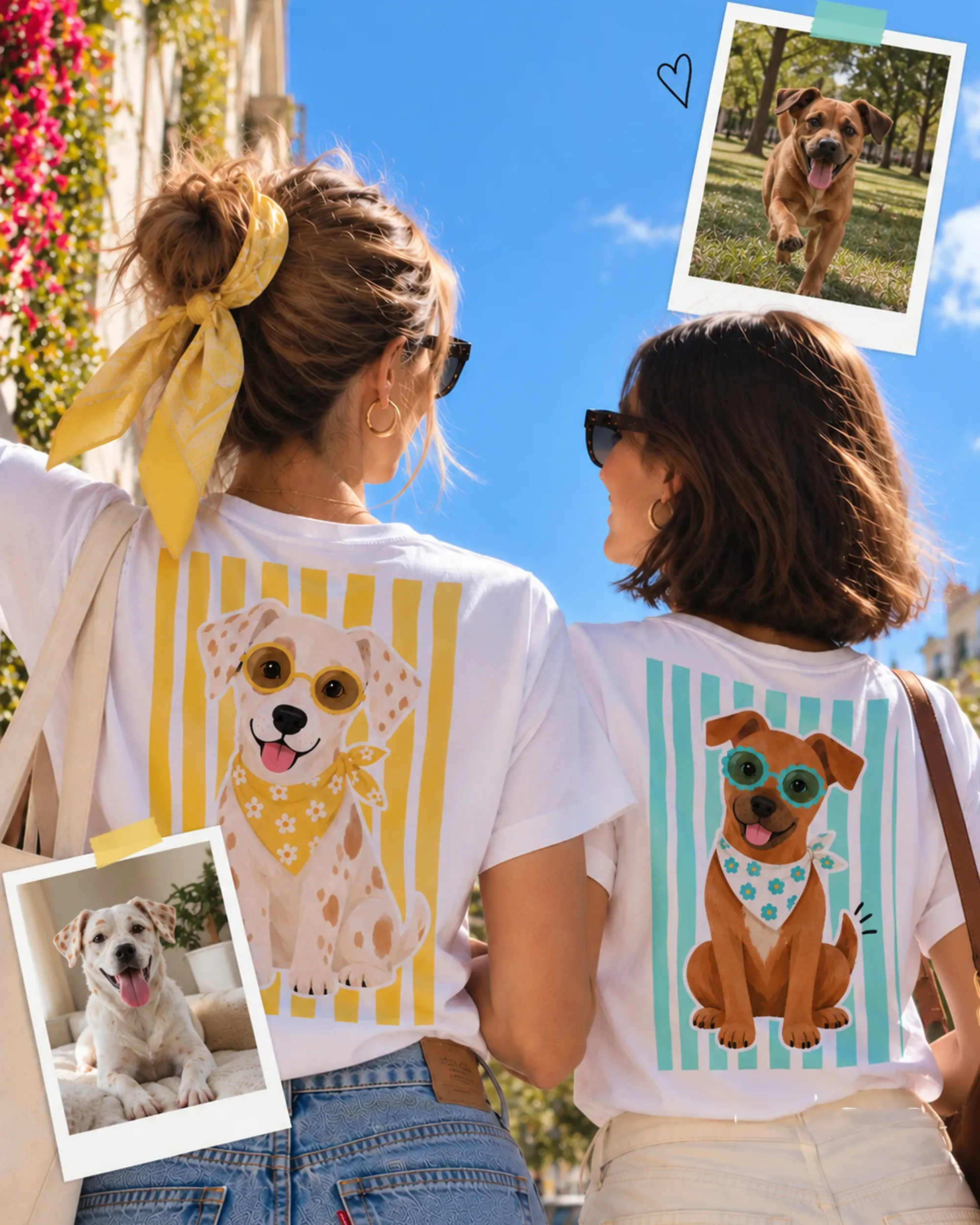 Polera personalizada creada desde la foto de un perro