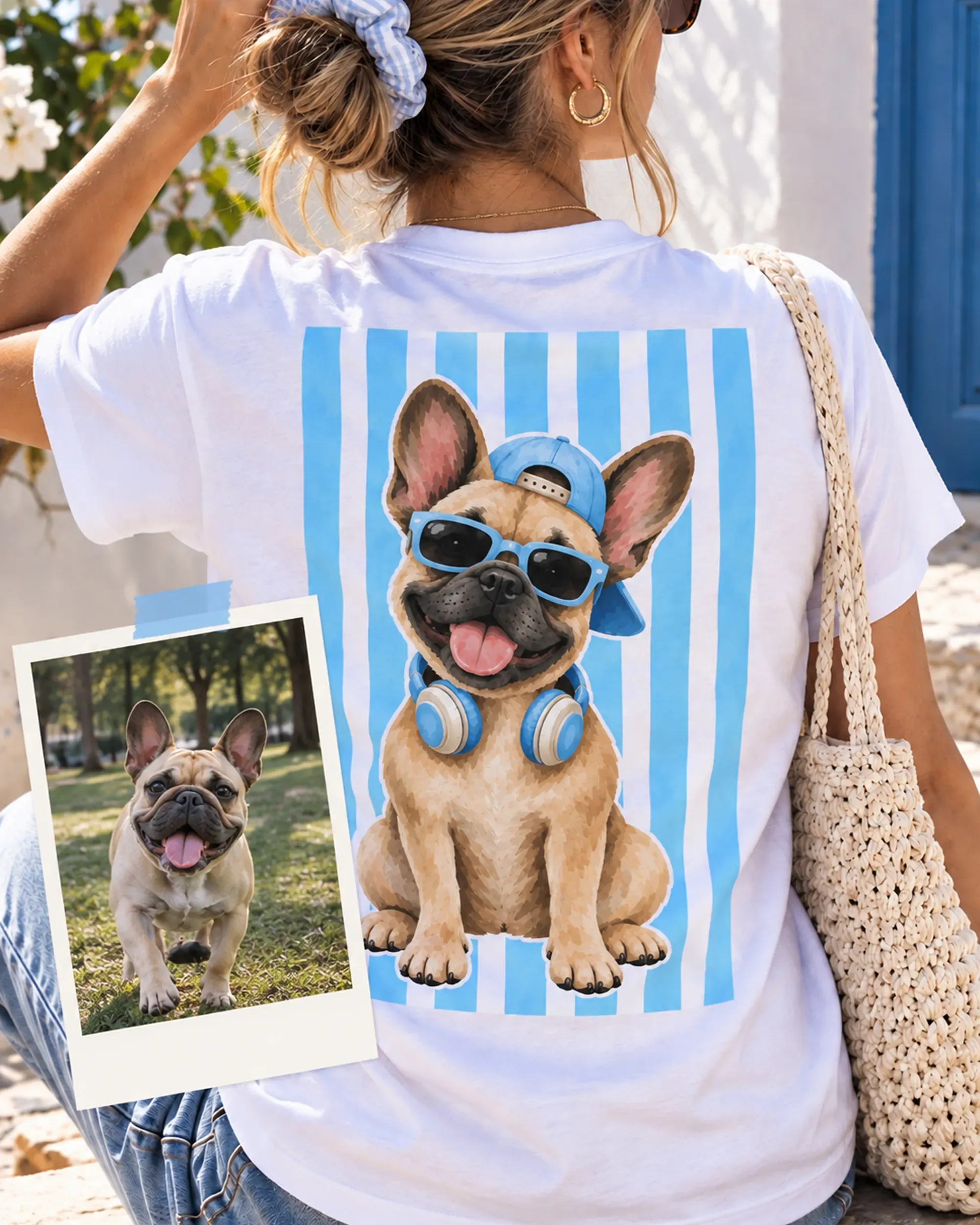 Otro ejemplo de polera personalizada con perro