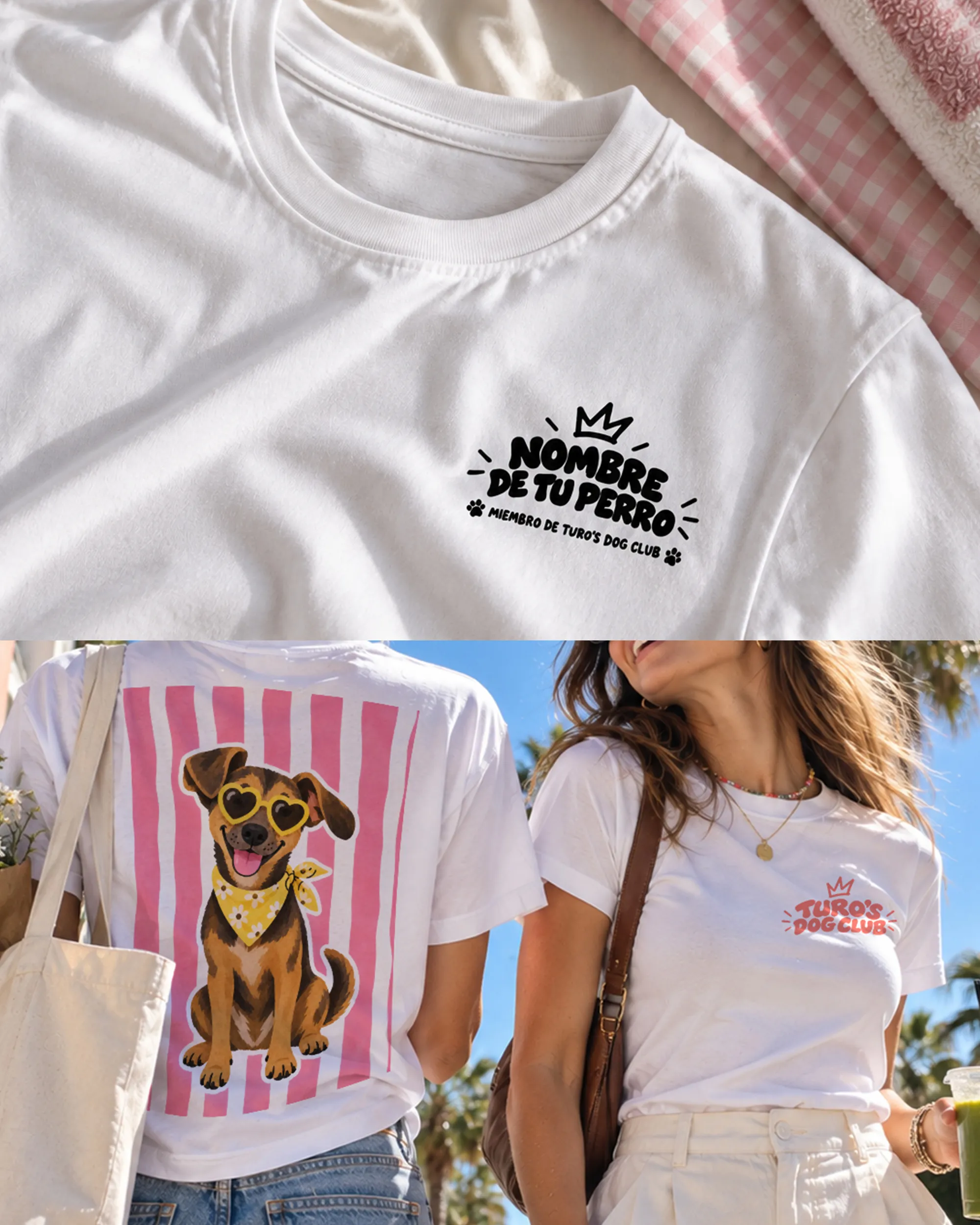 Ejemplo de polera personalizada con perro