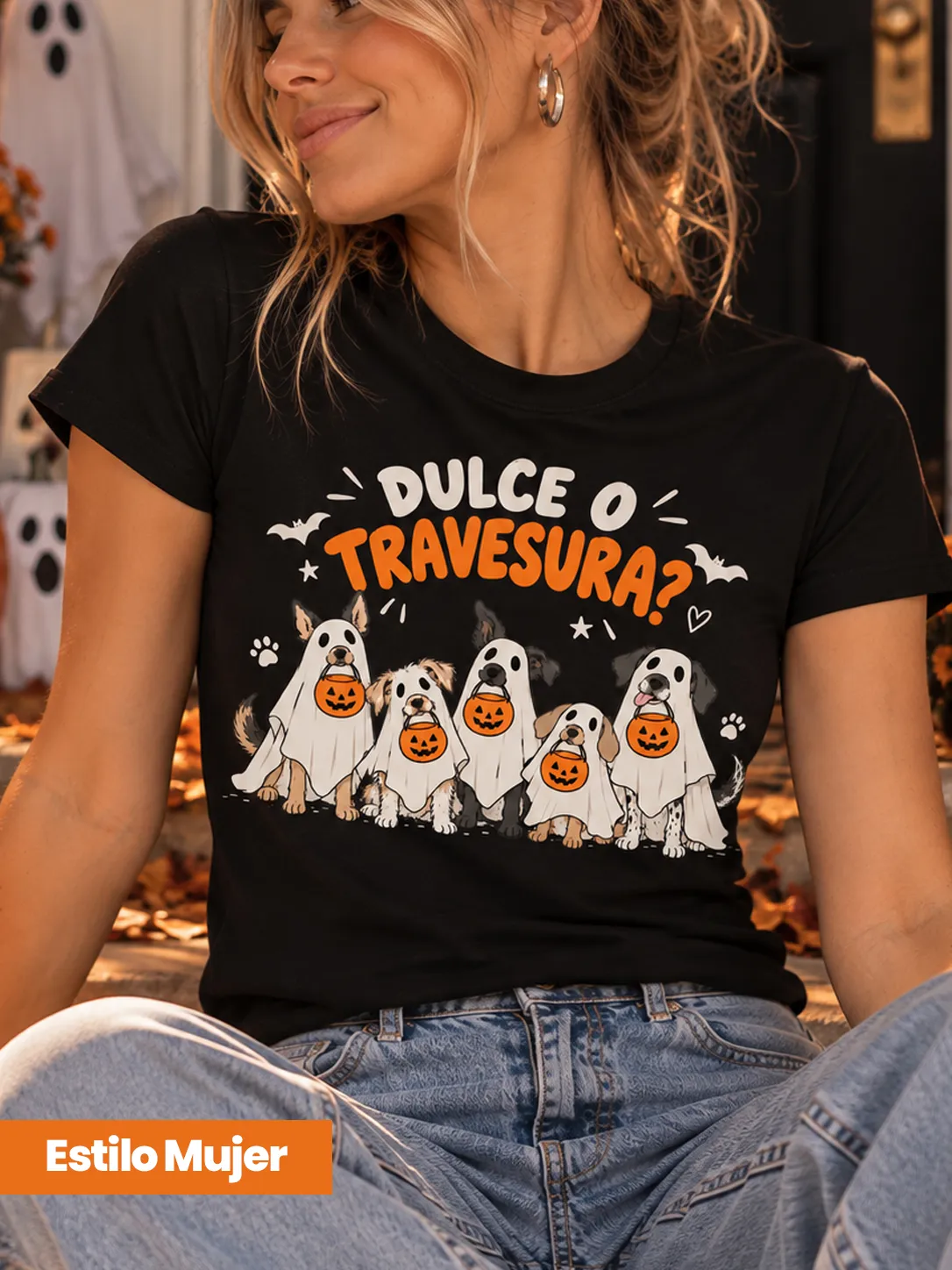 Polera Dulce o Travesura? 🎃👻 — Negra - Imagen 2
