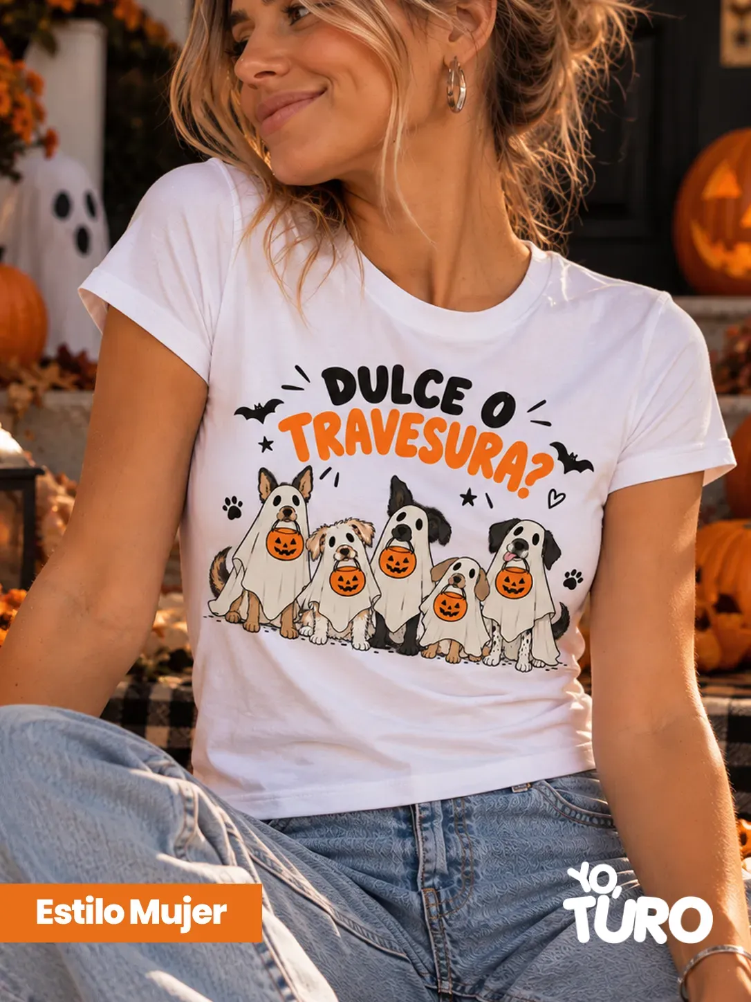 Polera Dulce o Travesura? 🎃👻 — Blanca - Imagen 2