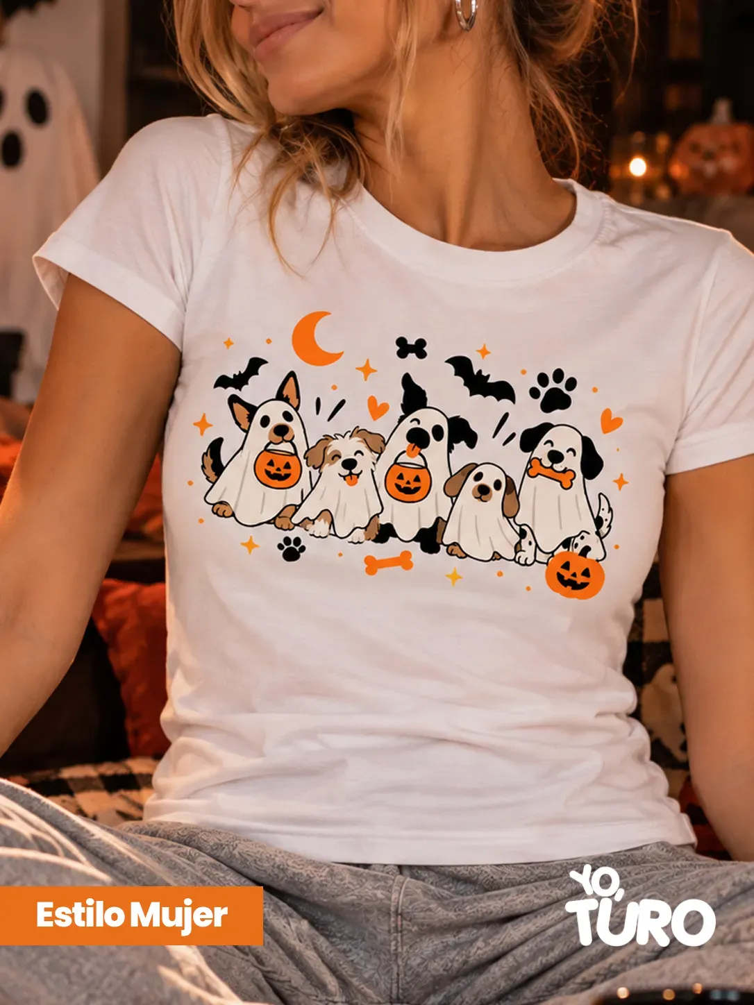 Polera La Banda Fantasmal 👻🐾 — Blanca - Imagen 2