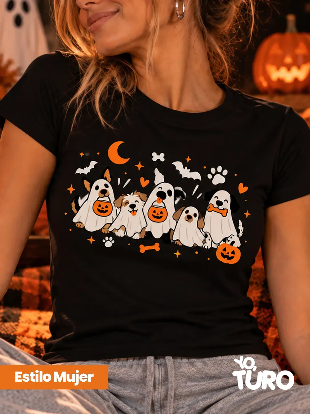 Polera La Banda Fantasmal 👻🐾 — Negra - Imagen 2