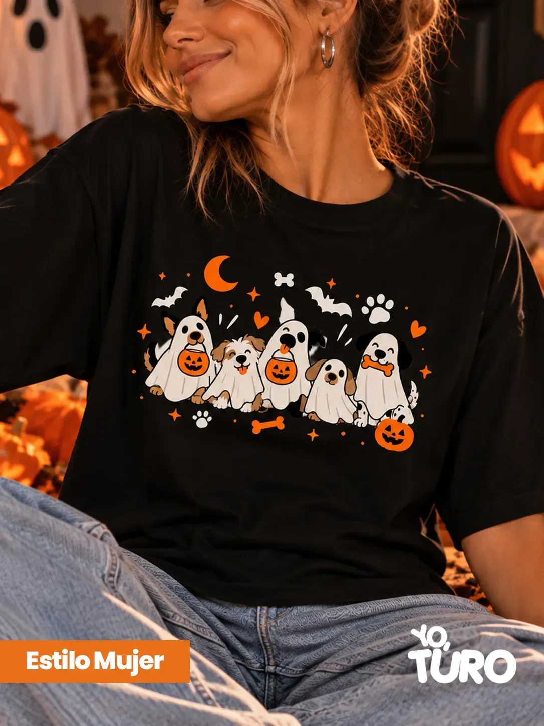 Polera La Banda Fantasmal 👻🐾 — Negra