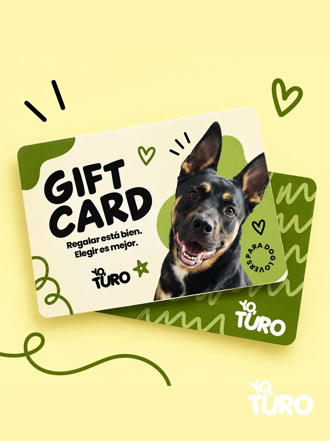 Gift Card Yo, Turo para dog lovers